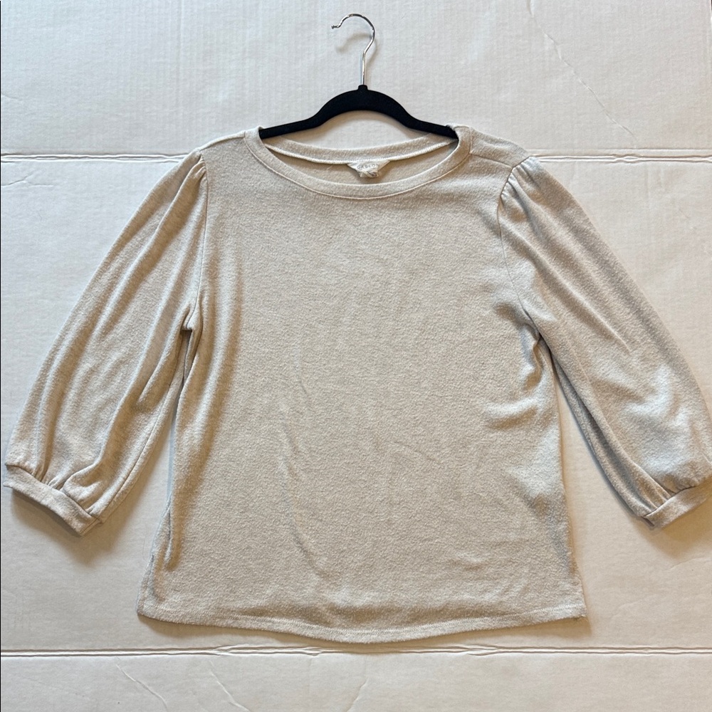 Caslon Women's Beige Crew Neck Sweater